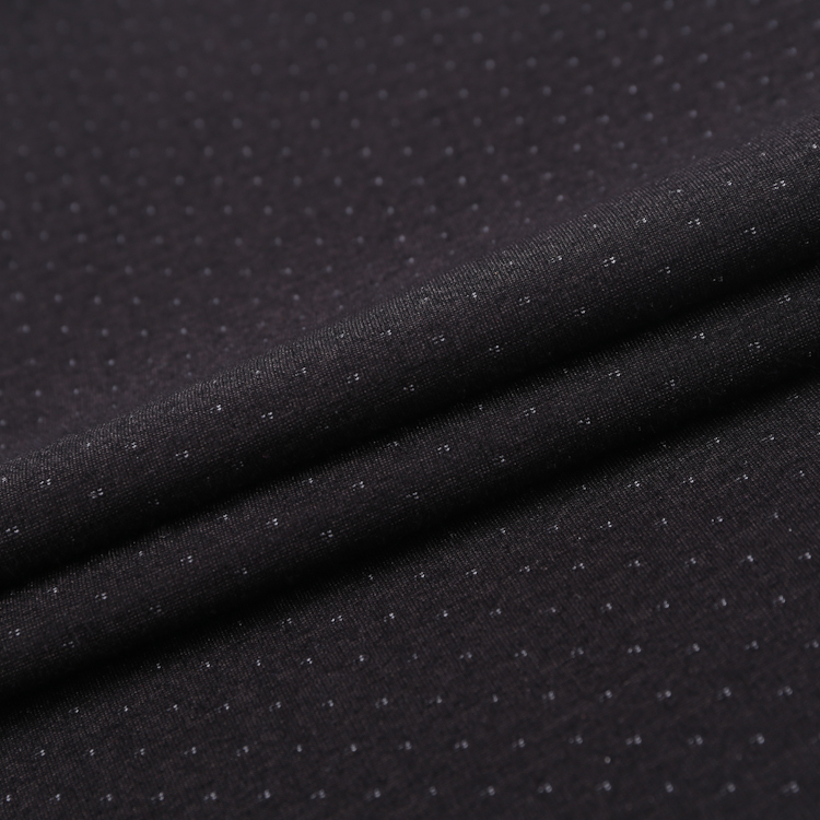 FH16039 Dot Stripe Double Layer NR Stretch Ponte Roma – Textured Warm Fabric for Coats, Structured Garments, and Layered Fashion