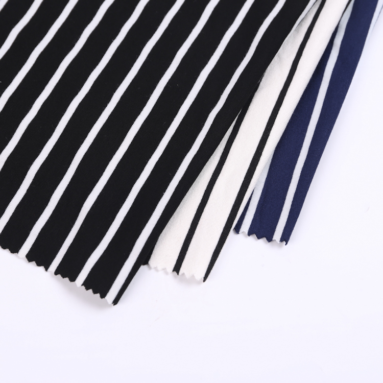 S1515 Yarn Dye stripe Single Jersey – Colorful Stripe Knit Fabric for Tees, Dresses, Loungewear, and Fashion Tops
