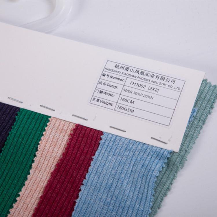 FH1002 Stripes Silver NTR Rib 2*2 Knit Fabric – Soft Rib Knit forLong sleeved top，cardigan sweater， Casual Tops, and Lightweight Innerwear