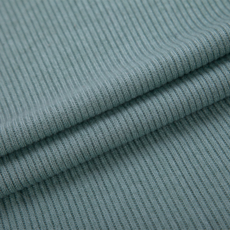 FH1002 Stripes Silver NTR Rib 2*2 Knit Fabric – Soft Rib Knit forLong sleeved top，cardigan sweater， Casual Tops, and Lightweight Innerwear