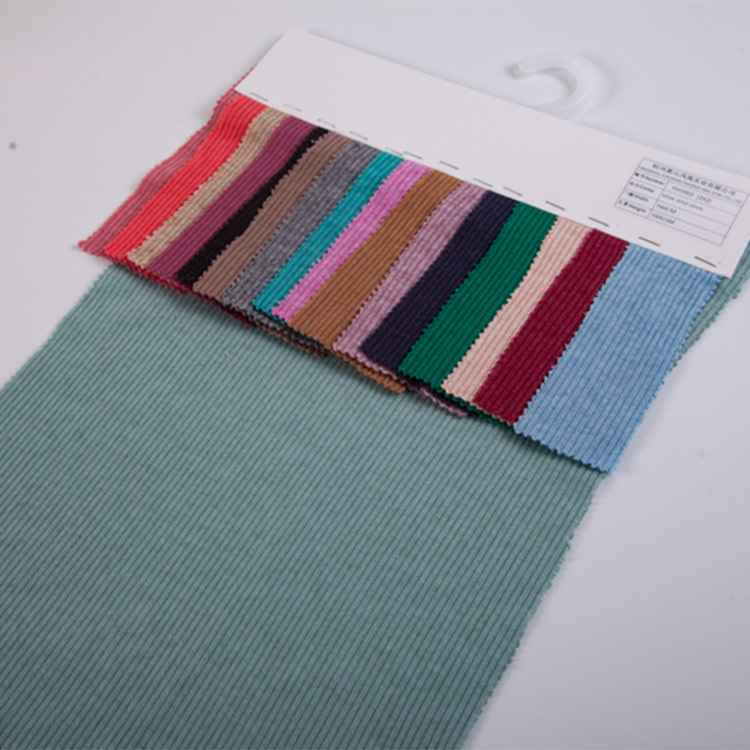 FH1002 Stripes Silver NTR Rib 2*2 Knit Fabric – Soft Rib Knit forLong sleeved top，cardigan sweater， Casual Tops, and Lightweight Innerwear