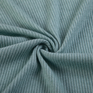 FH1002 Stripes Silver NTR Rib 2*2 Knit Fabric – Soft Rib Knit forLong sleeved top，cardigan sweater， Casual Tops, and Lightweight Innerwear