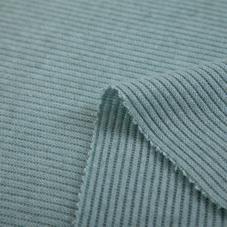 FH1002 Stripes Silver NTR Rib 2*2 Knit Fabric – Soft Rib Knit forLong sleeved top，cardigan sweater， Casual Tops, and Lightweight Innerwear