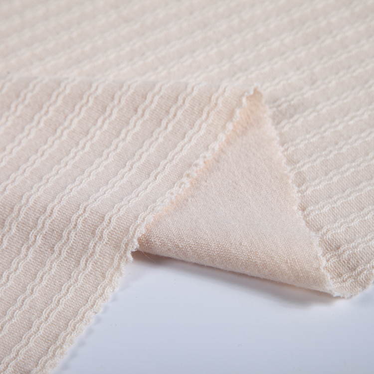 FH1145 TR ridge design Jacquard Fabric – Textured Patterned Knit Fabric for Swaeters, Dresses