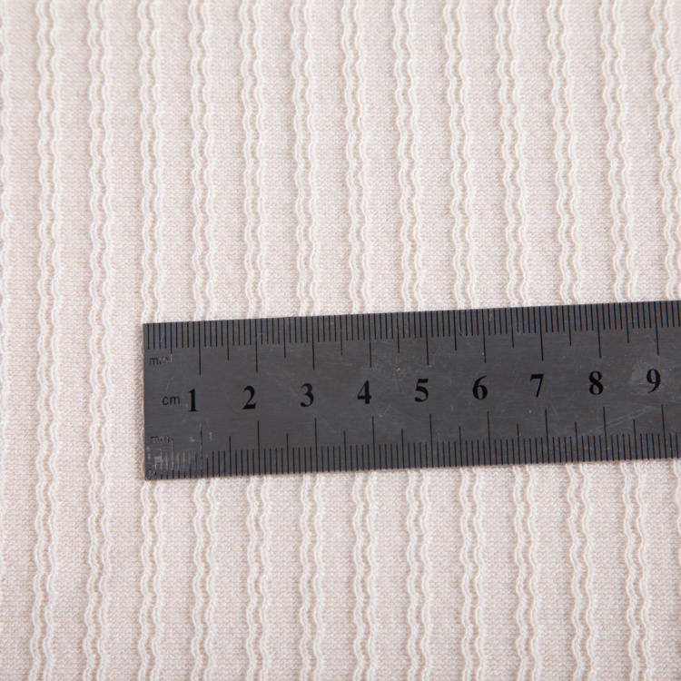 FH1145 TR ridge design Jacquard Fabric – Textured Patterned Knit Fabric for Swaeters, Dresses
