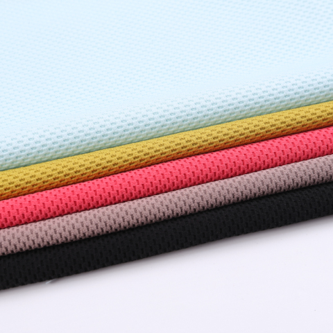 Pique Polo Cable Knit Polyester Spandex Elastic Jacquard Fabric