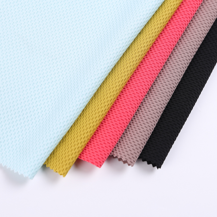 Pique Polo Cable Knit Polyester Spandex Elastic Jacquard Fabric