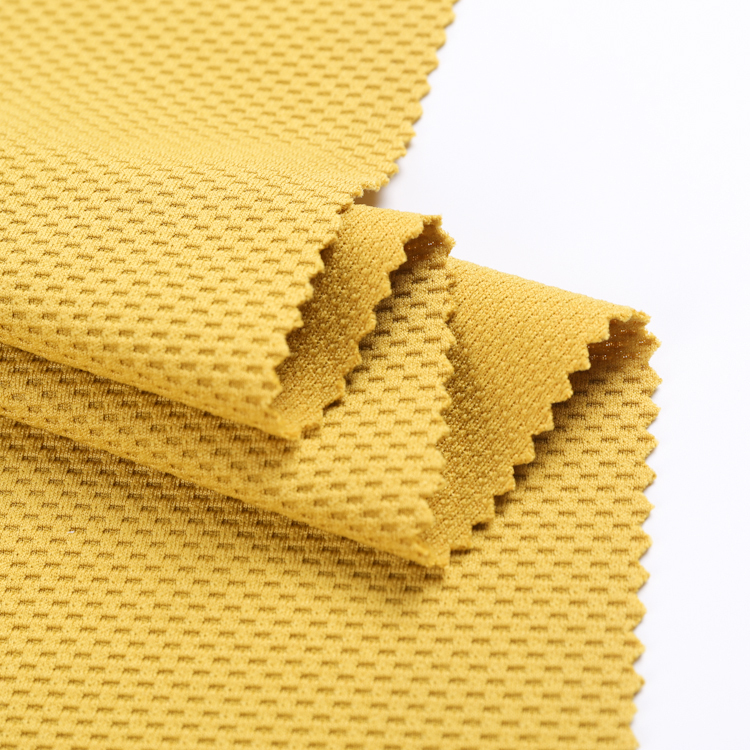 Pique Polo Cable Knit Polyester Spandex Elastic Jacquard Fabric