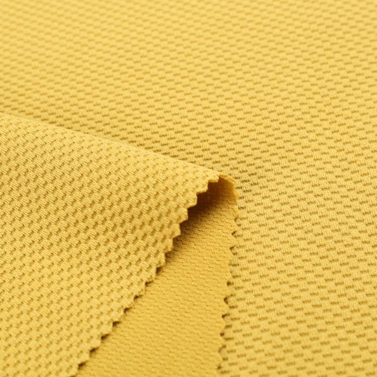 Pique Polo Cable Knit Polyester Spandex Elastic Jacquard Fabric