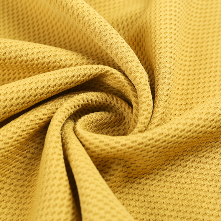 Pique Polo Cable Knit Polyester Spandex Elastic Jacquard Fabric