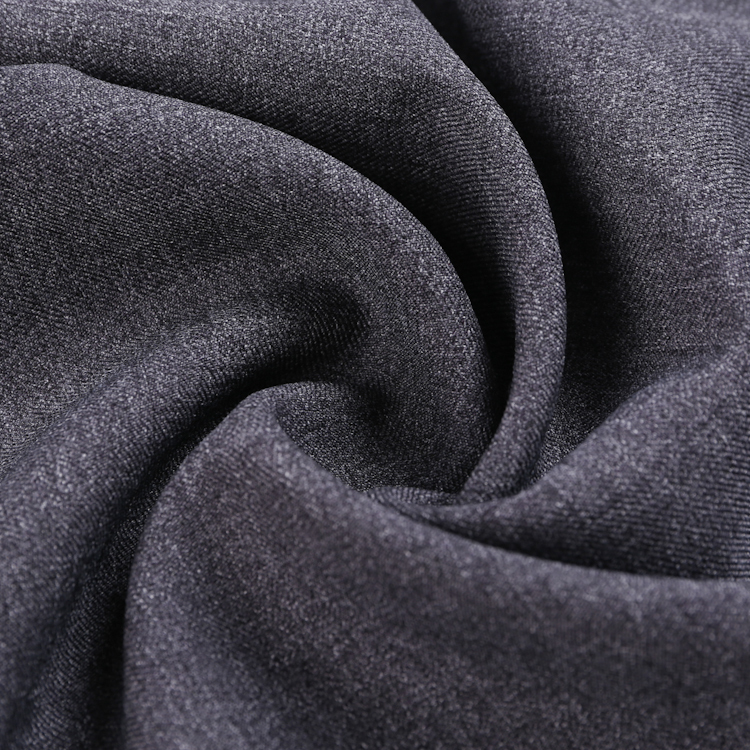 HB06-15 three color cationic melange polyester spandex 4 way sytretch fabric for trousers