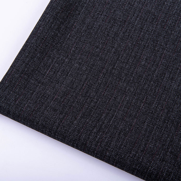 HB08-19 polyester great light white yarn spandex 4 way stretch slubbed jacquard weave fabric for suit coat garment