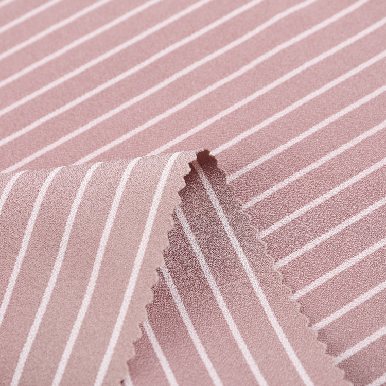 stripe crepe fabric
