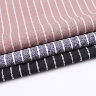 HB17-78 stripe crepe polyester spandex 4 way stretch weave fabric for shirt, suit garment