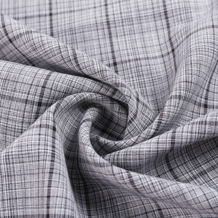 HB19-68 Cationic Check Weave Fabric – Durable Yarn-Dyed Plaid for Uniforms, Casual Shirts, Skirts, and Schoolwear