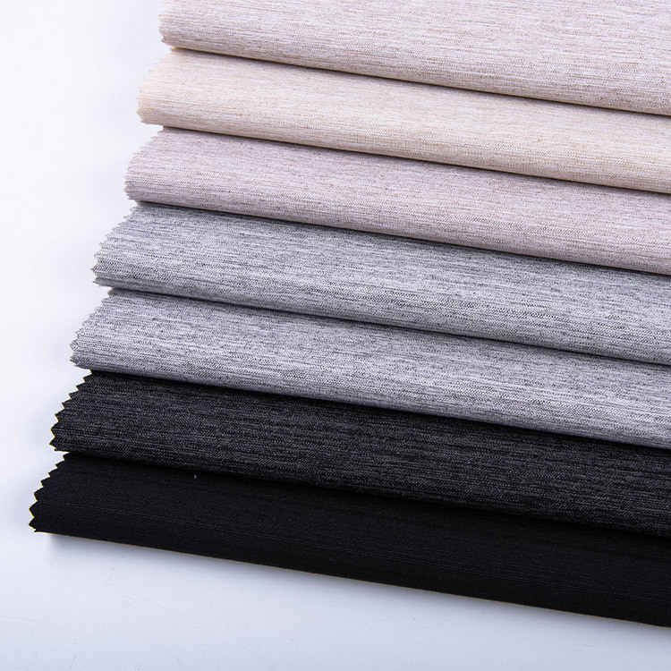 HB07-1 Polyester Rayon Pinstripe Slubbed 4-Way Stretch Fabric