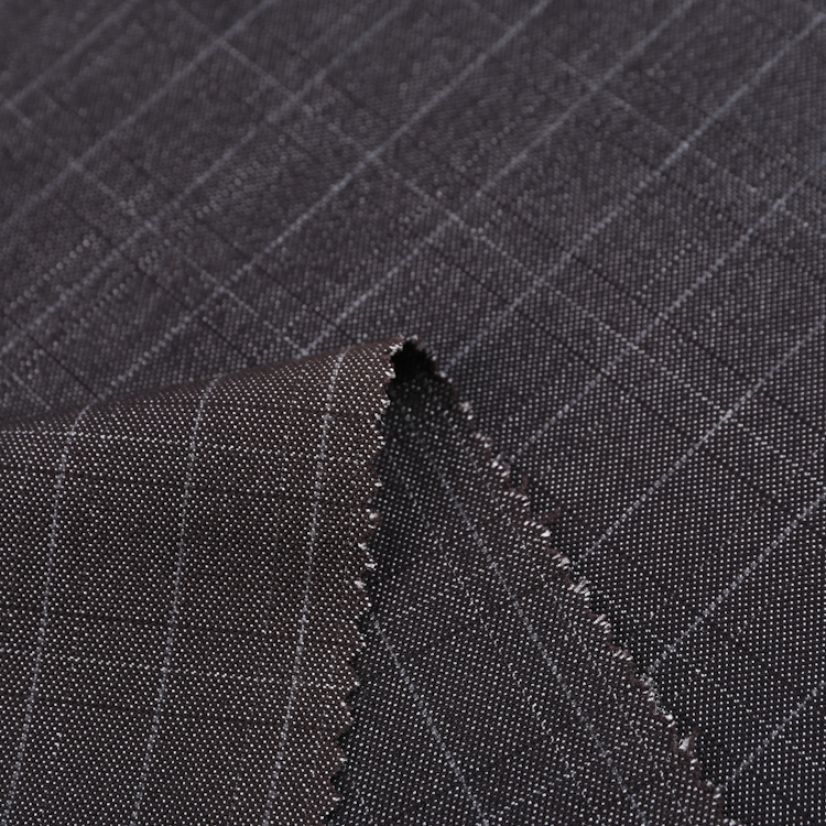 HB10-19-31 Polyester Viscose Elastane Denim Check weave Fabric – Soft Stretch Fabric for Women’s Jeans, Skirts, and Casualwear