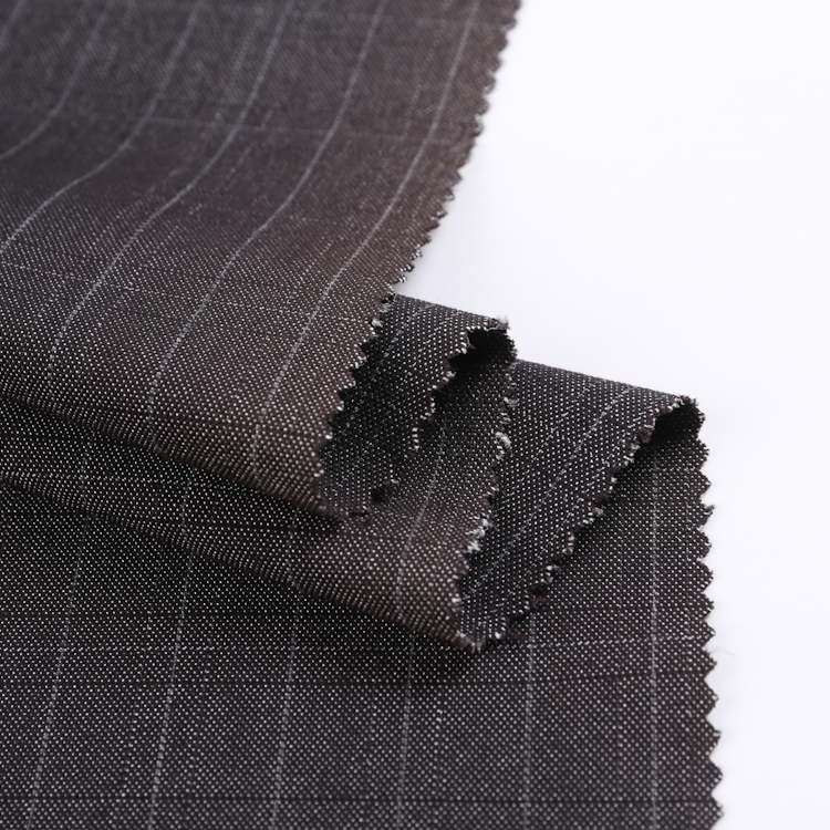 HB10-19-31 Polyester Viscose Elastane Denim Check weave Fabric – Soft Stretch Fabric for Women’s Jeans, Skirts, and Casualwear