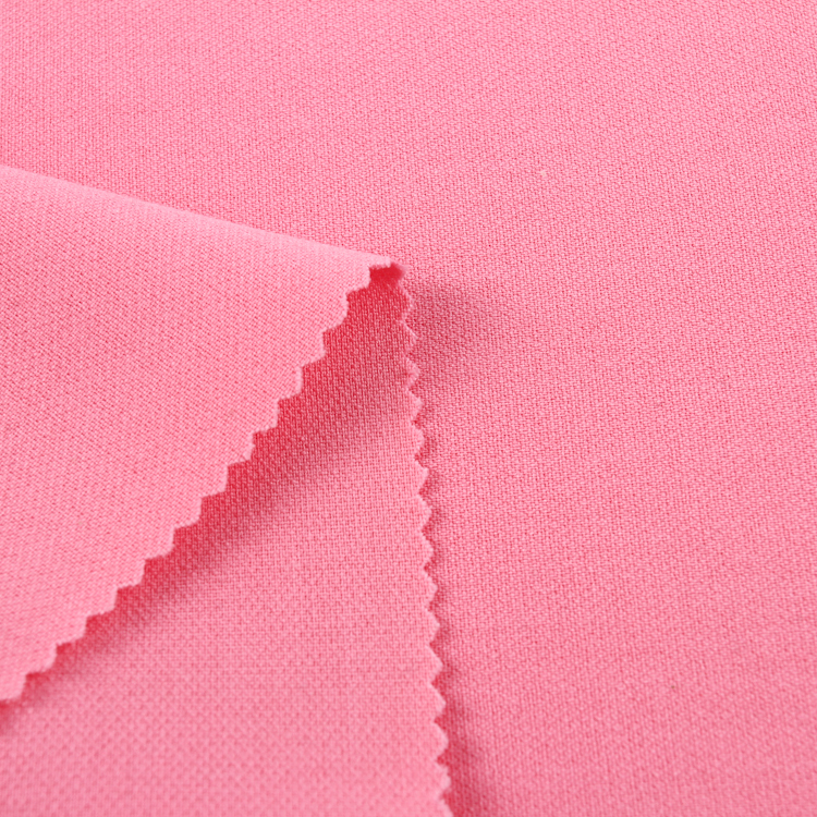 HB14-18 420gsm polyester rayon spandex 4 way stretch plain dye weave fabric for garment suit women