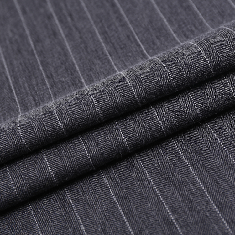 HB21-5 Herringbone Thick Stripes weave Fabric – Bold Twill Weave Material for Outerwear, suit, and Stylish Coats