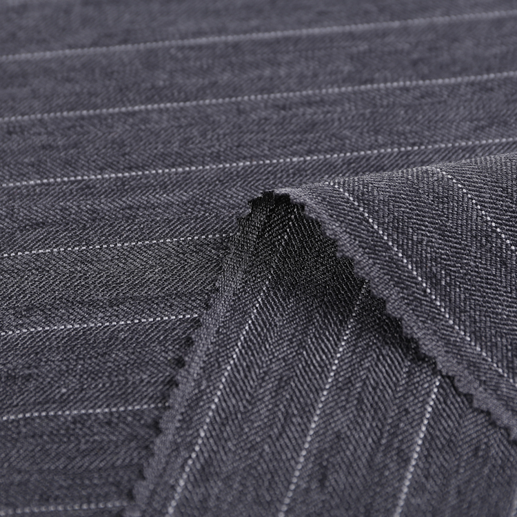 HB21-5 Herringbone Thick Stripes weave Fabric – Bold Twill Weave Material for Outerwear, suit, and Stylish Coats