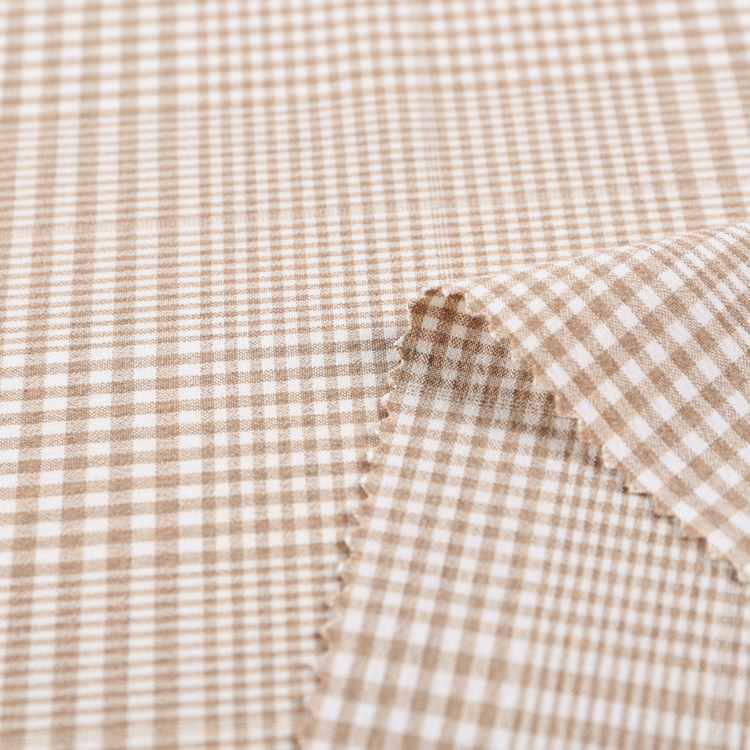 yarn dyed beige check fabric yarn dyed beige check fabric
