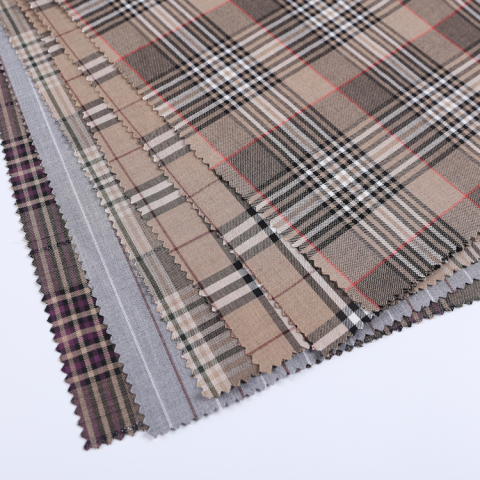 HB21-50 Red Yarn Dyed Check Fabric – Classic Plaid Weaving for Fashion Shirts, Skirts
