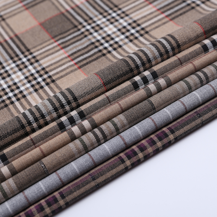 HB21-50 Red Yarn Dyed Check Fabric – Classic Plaid Weaving for Fashion Shirts, Skirts