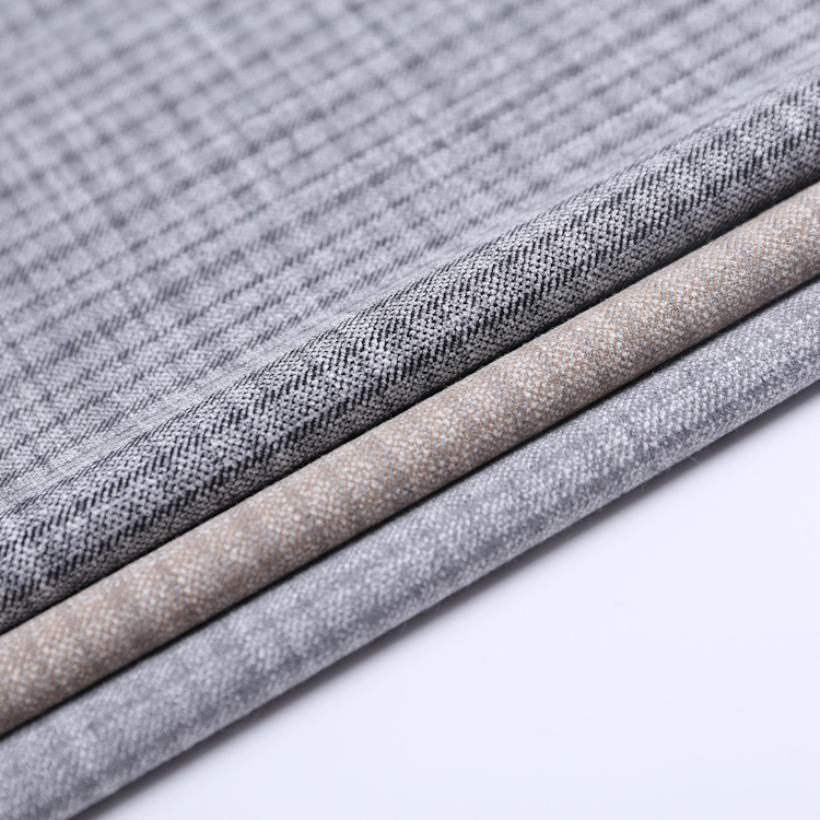 HB21-58-B Yarn Dyed Slubbed Jacquard Check Fabric – Textured Stretch Plaid for Boutique Dresses, Coats, and suiting garment