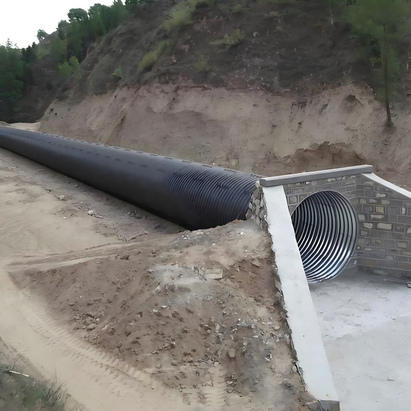 Large Diameter Prestressed Metal Corrugated Pipes ASTM Standard Oval Section Shape