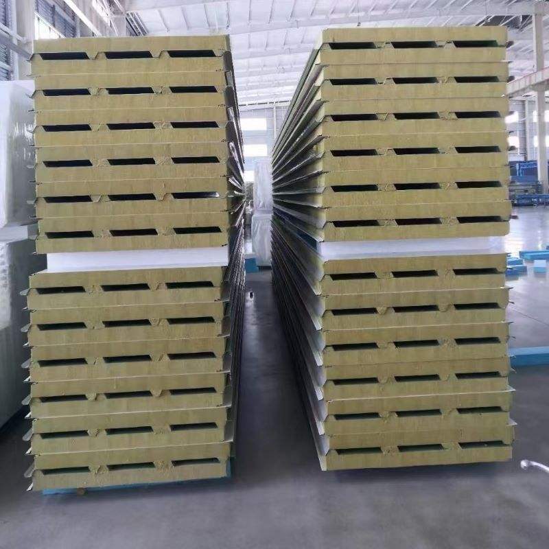 Color Steel Insulated EPS/Rock Wool Sandwich Panel Board for Roof and Wall SIP Insulation in Prefab Houses