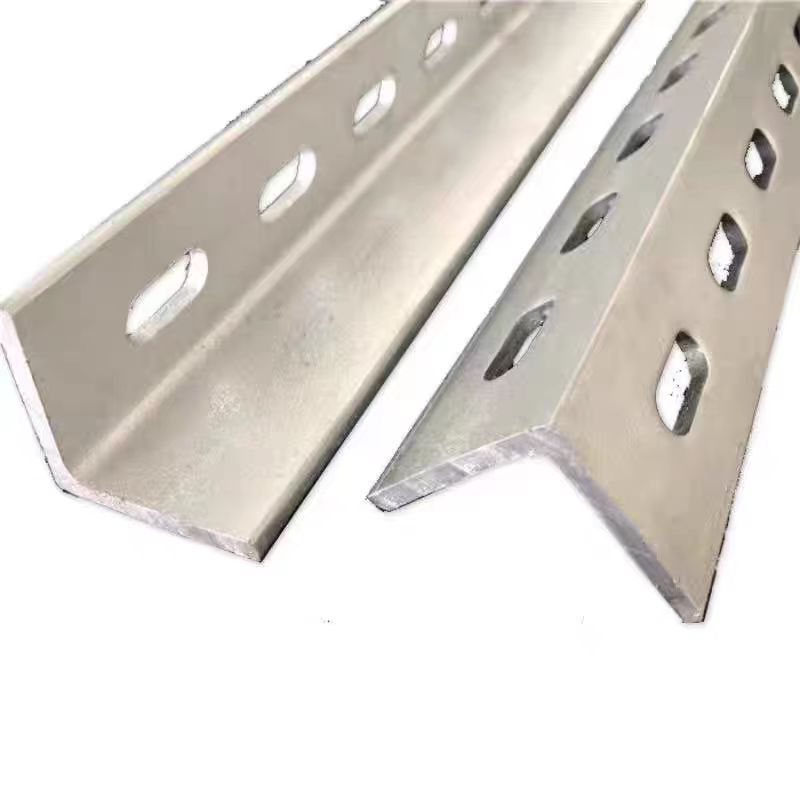 Wholesale High Quality Hot Rolled Galvanized Carbon Angle Steel for Construction Industry Custom Perforated Angle Steel
