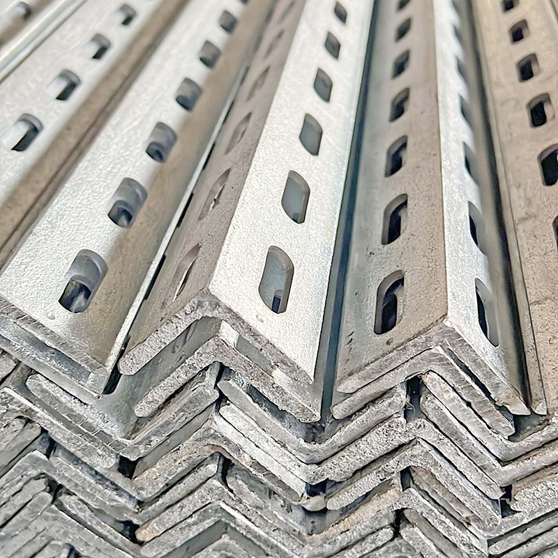Wholesale High Quality Hot Rolled Galvanized Carbon Angle Steel for Construction Industry Custom Perforated Angle Steel