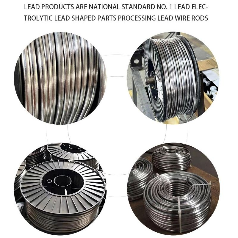 High Quality 99.994% Pure Lead Wire Roll 3.5mm 4.2mm 4.5mm 4.8mm 5mm 6mm Pure Lead Solder Wire Making Manufacturer