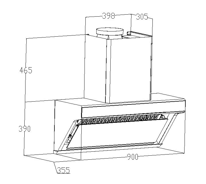side suction range hood