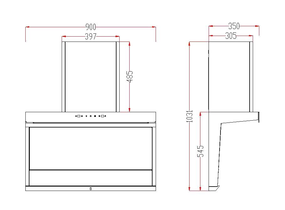 downdraft range hood