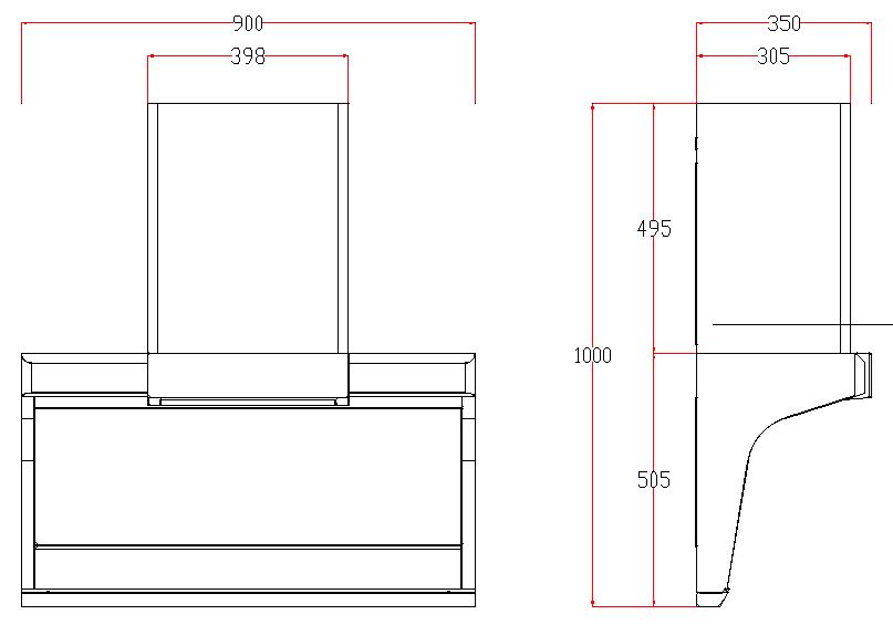metal range hood