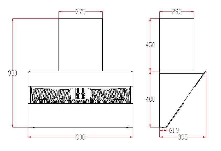 touch screen range hood