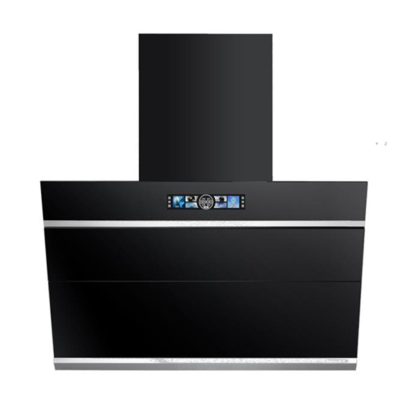 Kitchen Cooking High Power Black High-end Dual Motor Range Hood
