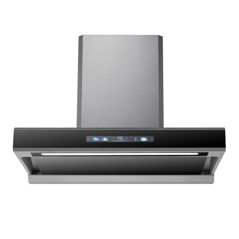 DC Inverter Black Tempered Glass Hood With Touch Switch