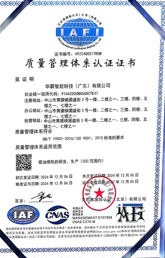 Quality Management System Certification