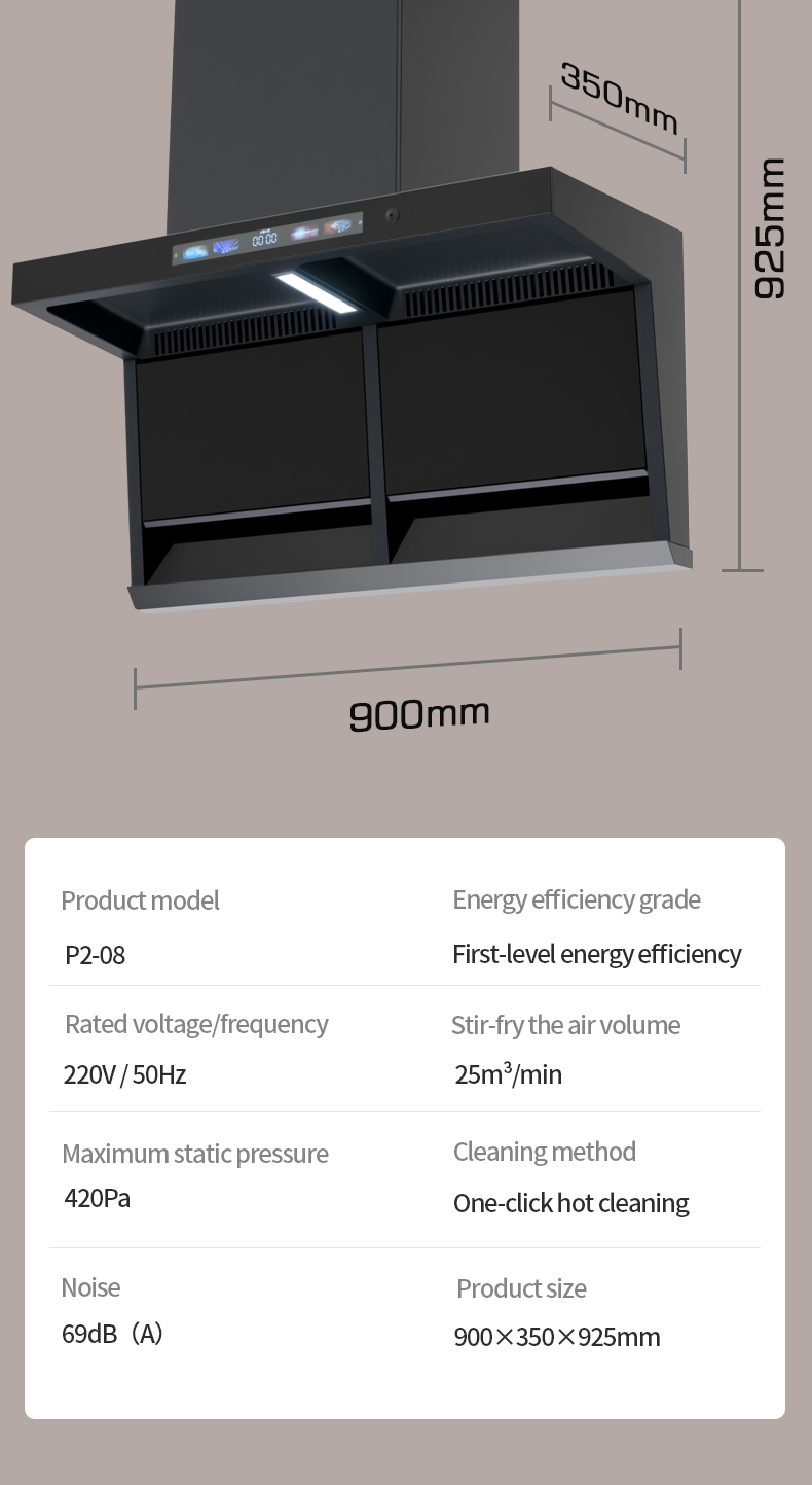 stainless steel cooker hood
