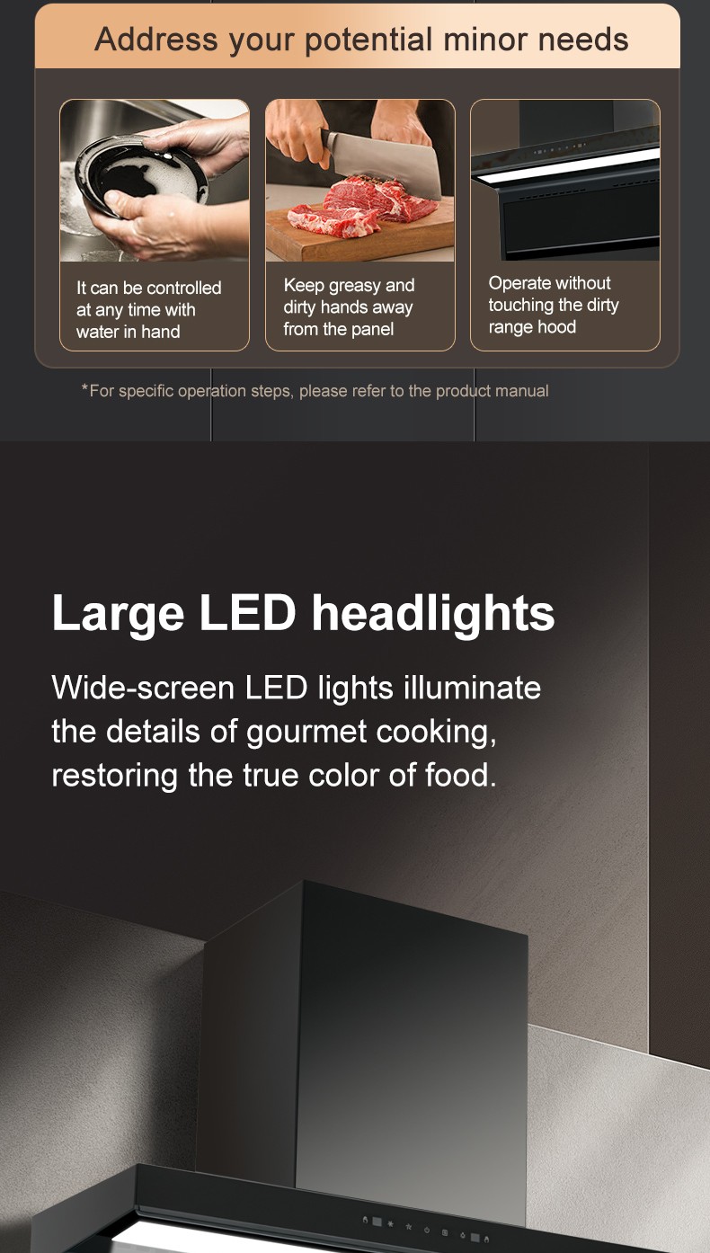 range hood with glass
