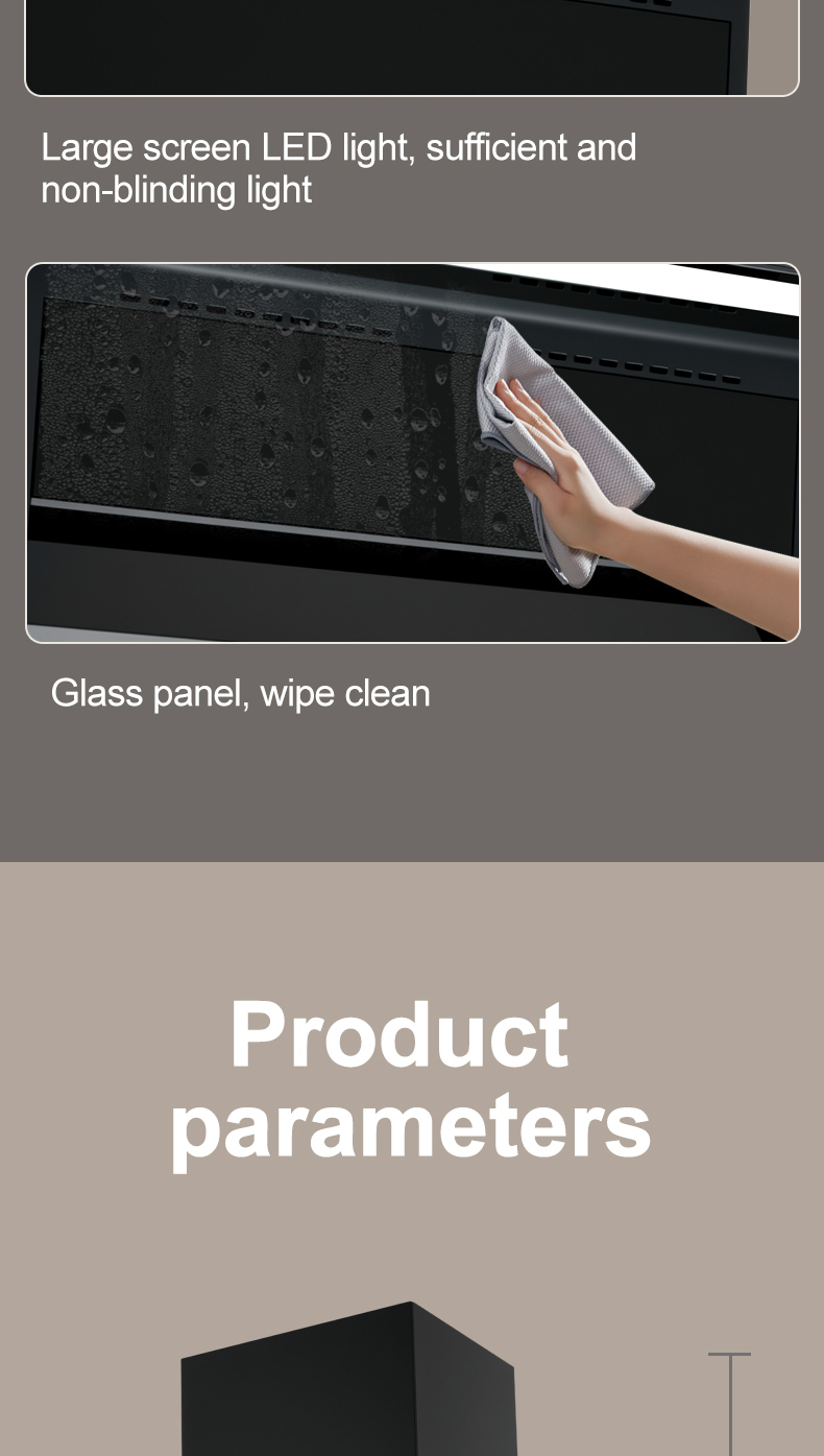 range hood with glass