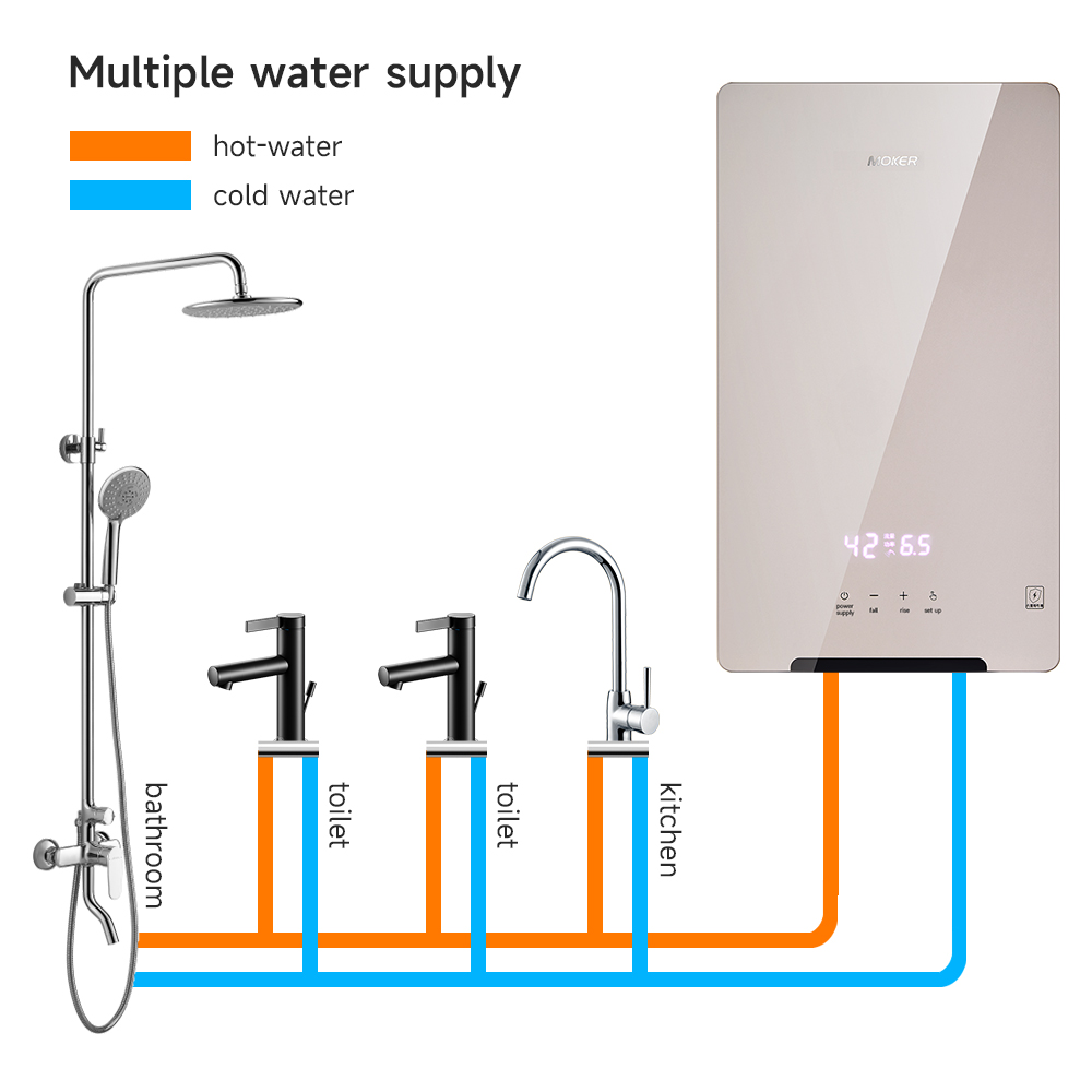 Smart Instant Electric Water Heater For Shower In The Whole House