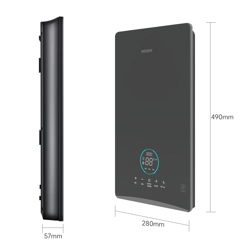 Instantaneous Electric Water Heater With Touch Display For Bathroom