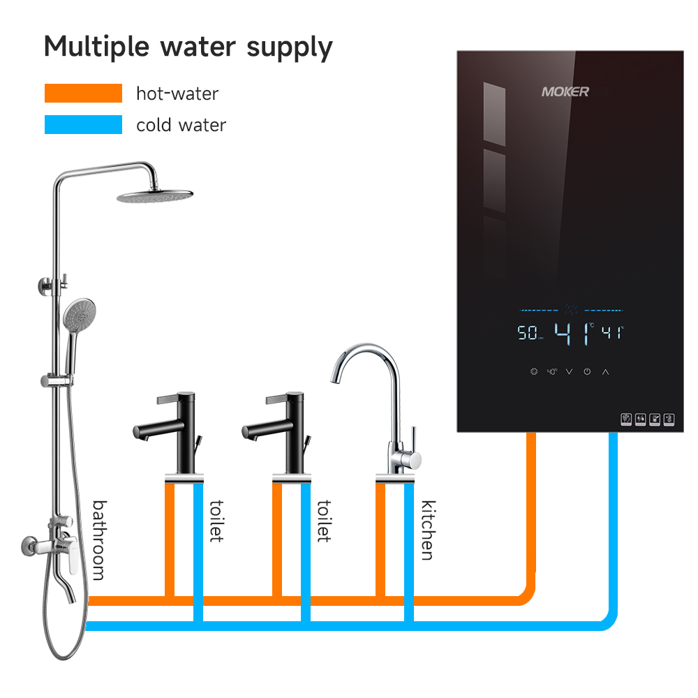 Wall-mounted Instant Electric Hot Water System For Home Hotel And Garage Showers