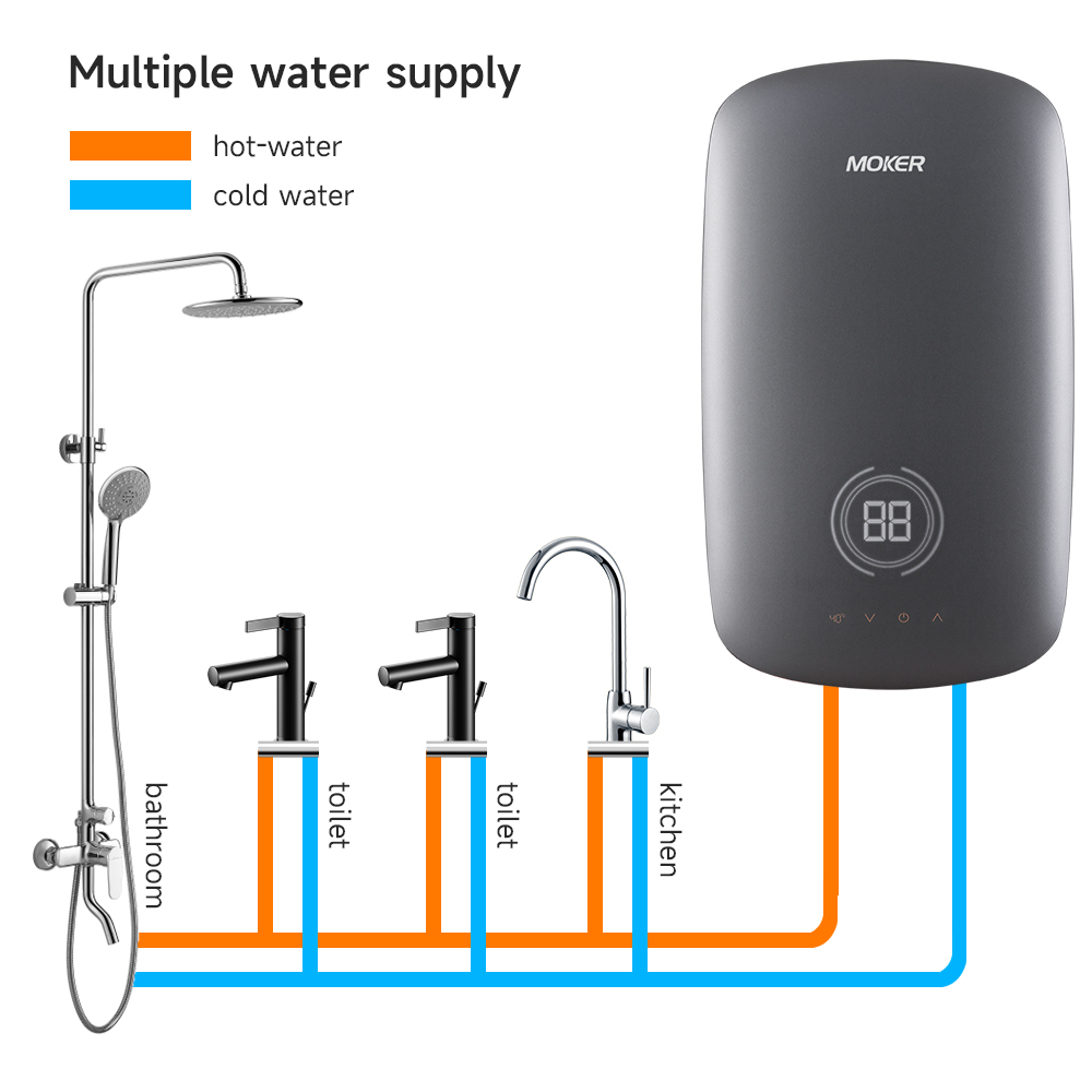 Adjustable Temperature Instant Electric Water Heater With Hot Water Pump