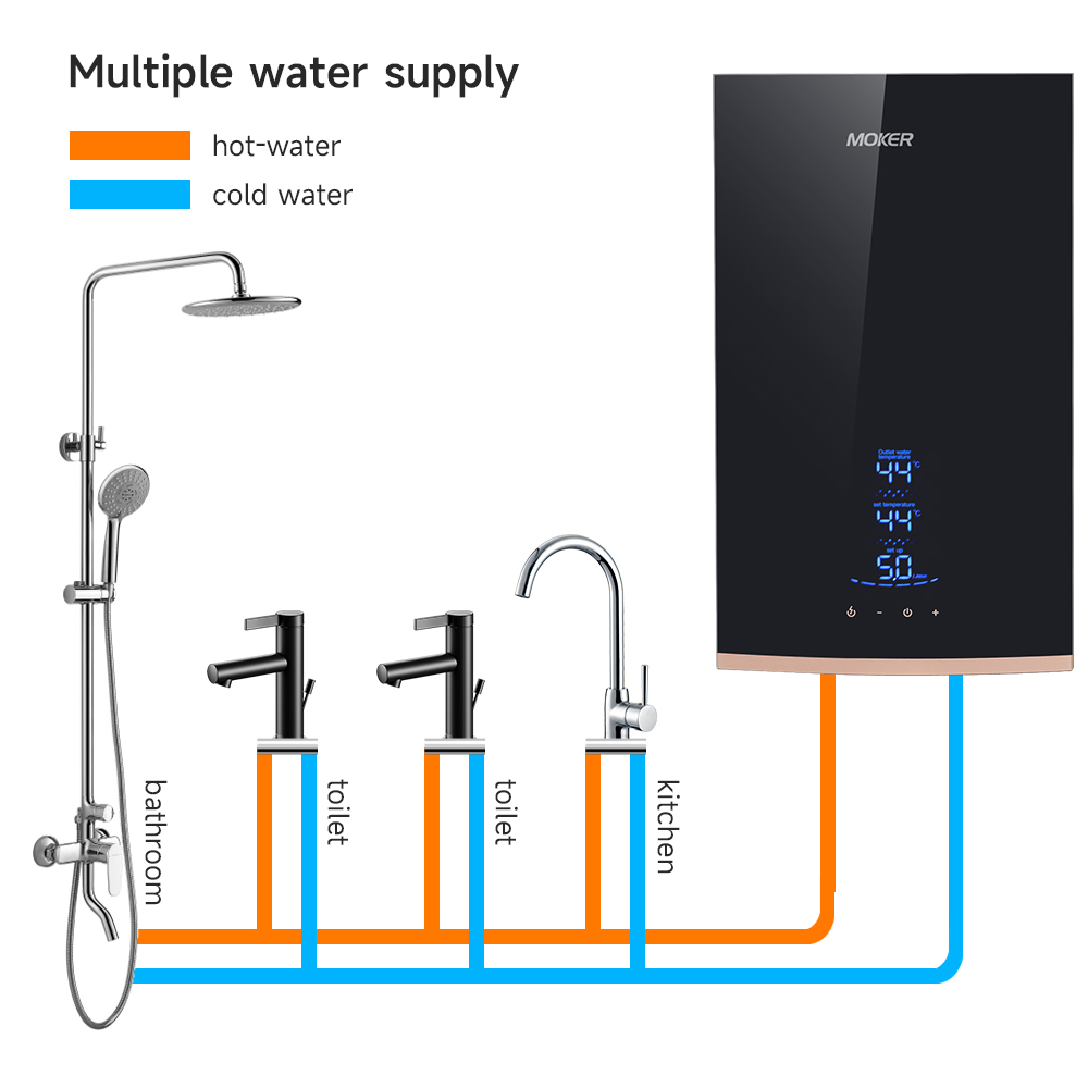 220V Smart Electric Tankless Hot Water Heater Manufacturer