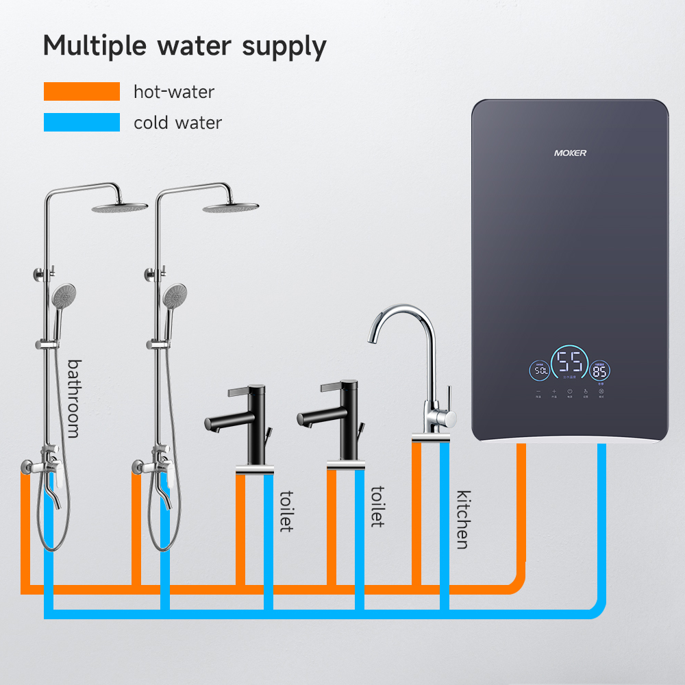 Instant Electric Shower With Constant Temperature Intelligent Induction Touch